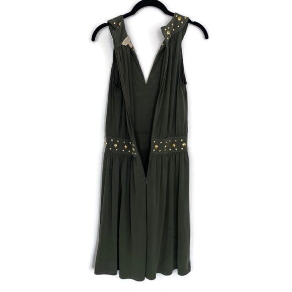Michael Kors Gold Studded Dress Green XS - Picture 4 of 16